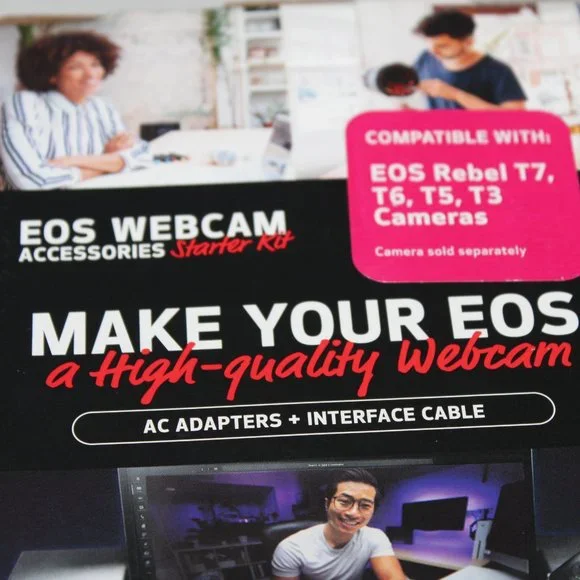 Canon EOS Webcam Accessories Starter Kit for EOS Rebel T7 T6 T5 T3 7875A011AB